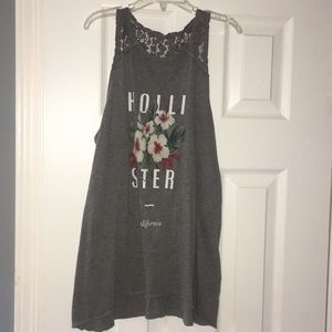hollister lace back top